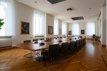 Dettaglio sala conferenze sede Fondazione Cassa di Risparmio di Asti