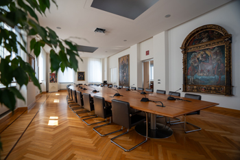 Dettaglio sala conferenze sede Fondazione Cassa di Risparmio di Asti