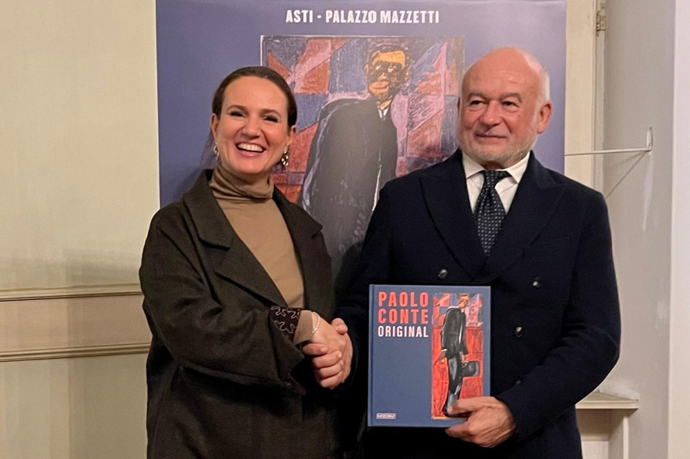 Foto Conferenza Stampa mostra Paolo Conte a Palazzo Mazzetti ad Asti