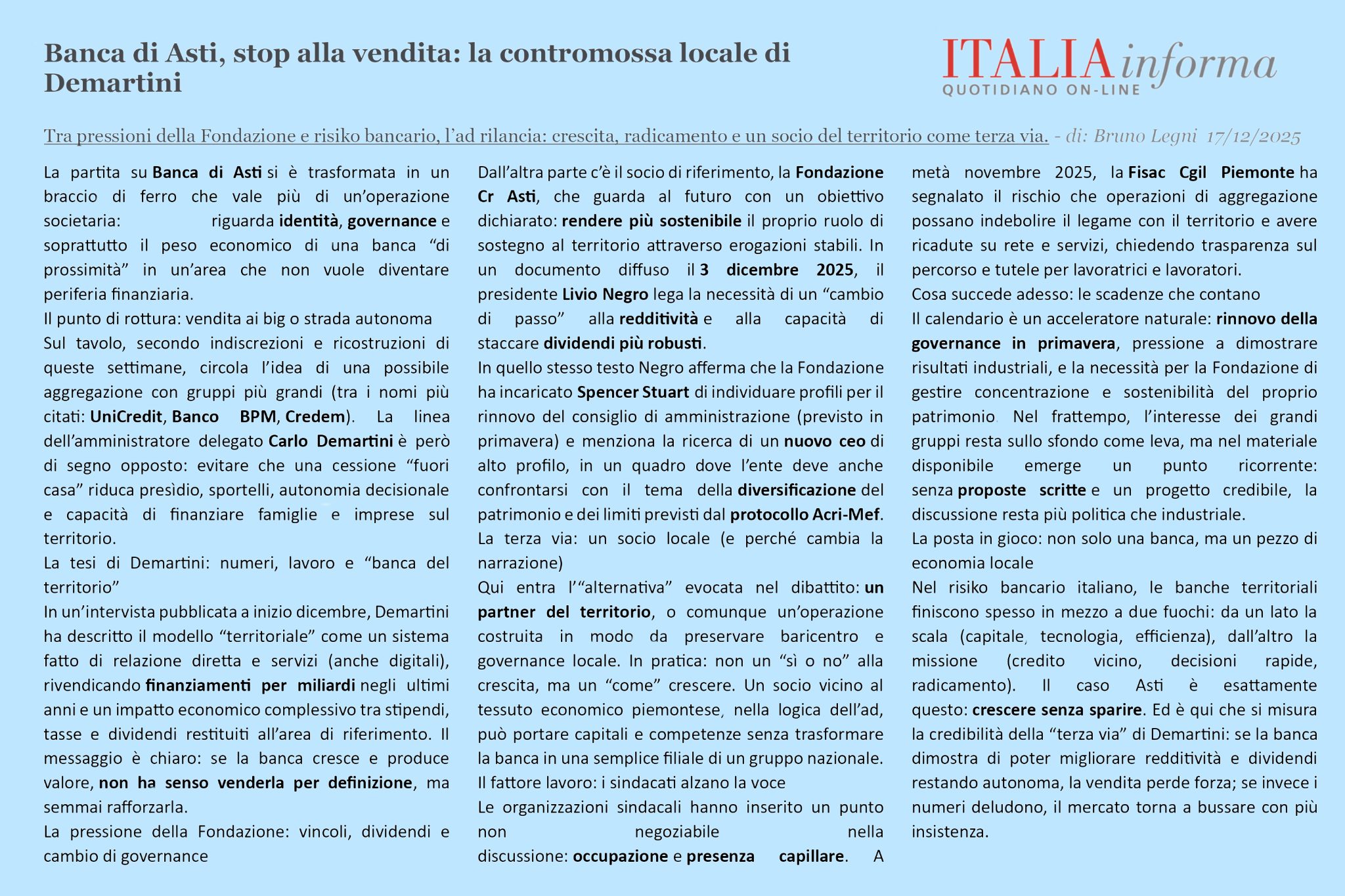 Articolo Italia Informa 17.12.2025